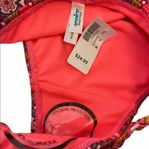 NWT LA VIE EN ROSE Coral Boho Print Bikini Bottom - Picture 4 of 7